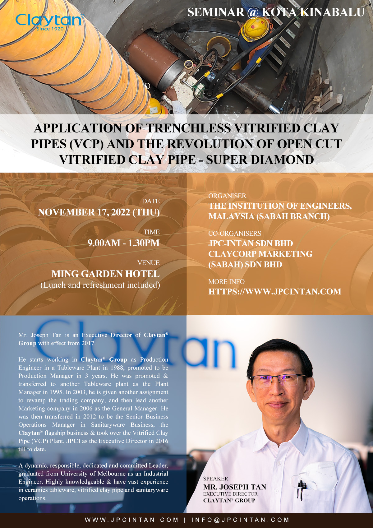 Technical Speech on Trenchless Vitrified Clay Pipes and Innovation of ...